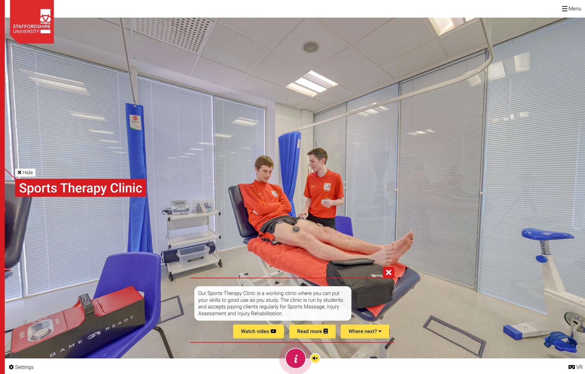 Staffordshire uni virtual tour